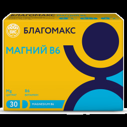 Благомакс магний В6 капс. 0,54г N30