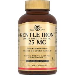 Солгар Легкодоступное железо джентл айрон 25мг капс. №180