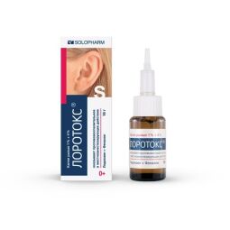 Лоротокс капли ушн. 1%+4% 16г №1