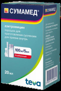Сумамед пор. д/сусп.внутр. 100мг/5мл (клубничный) 20.925г  №1  (д/приг.сусп.20 мл)