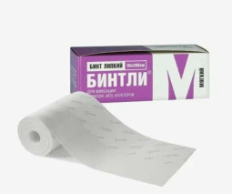 Бинт липкий проницаемый Бинтли-М 10смх2м