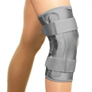 Бандаж коленного сустава W-3320 с шарнирами XL  (серый)
