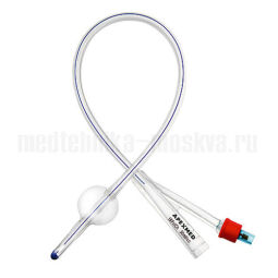 Катетер Фолея (Фолисил) двухходовой, женский тип прямой силикон ch14 10мл 25см АА6514