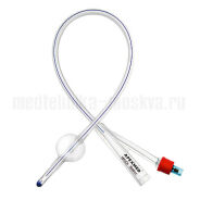 Катетер Фолея (Фолисил) двухходовой, женский тип прямой силикон ch14 10мл 25см АА6514